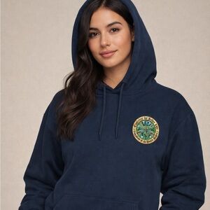 Graffiti Confrérie du Sabre d’Or Hoodie | Navy | Champagne Sabrage - Large